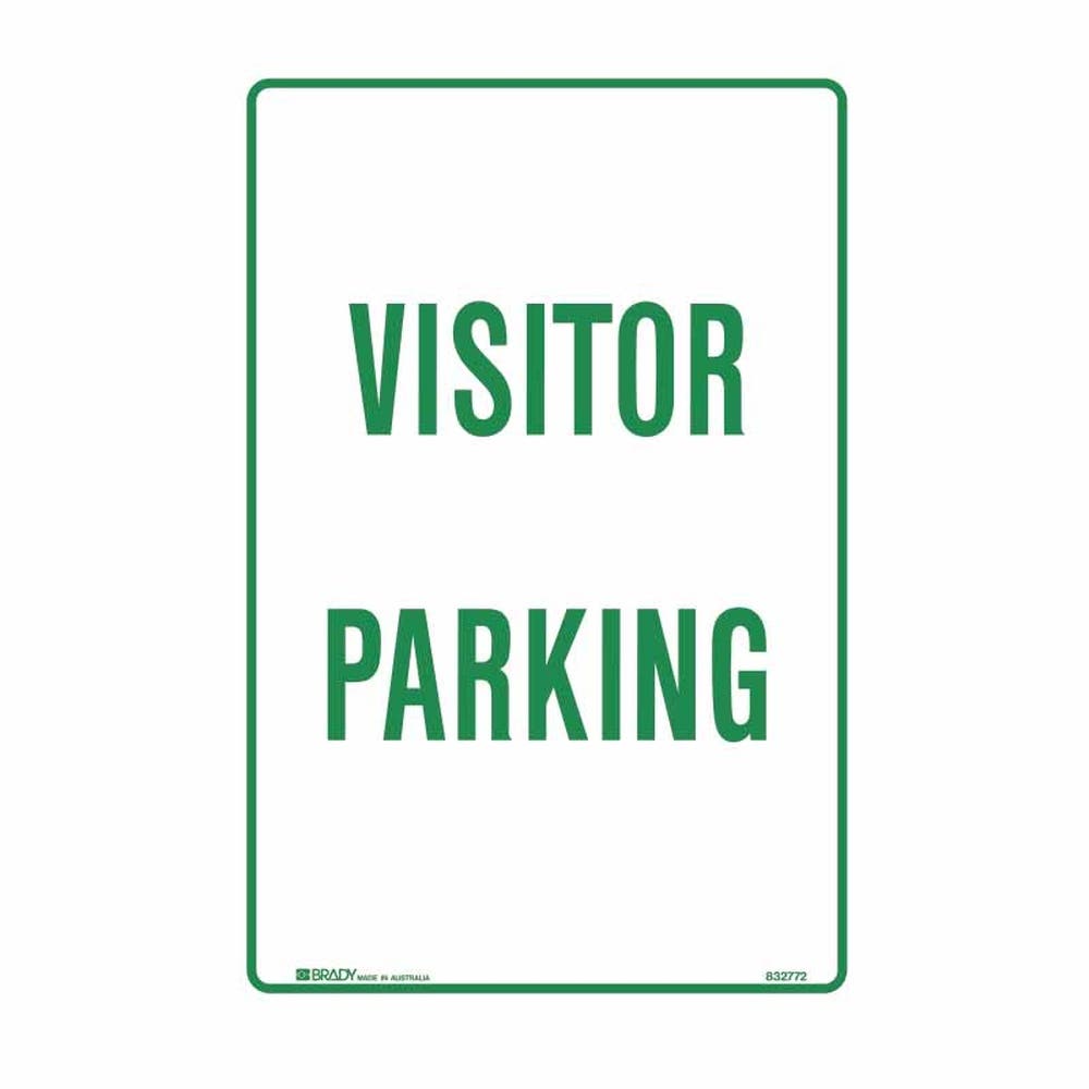 Sign VISITOR PARKING Metal 300 x 450mm 90031322 90031322 832772