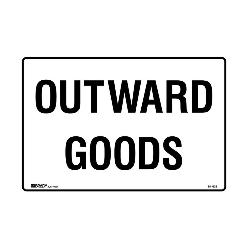 Sign OUTWARD GOODS 600 x 450mm Poly 90031430 841622