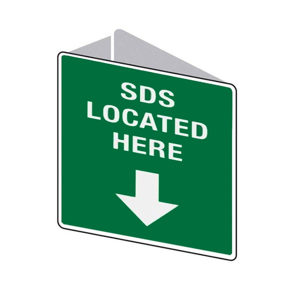Sign MSDS LOCATED HERE 225 x 225mm 90031498 838782