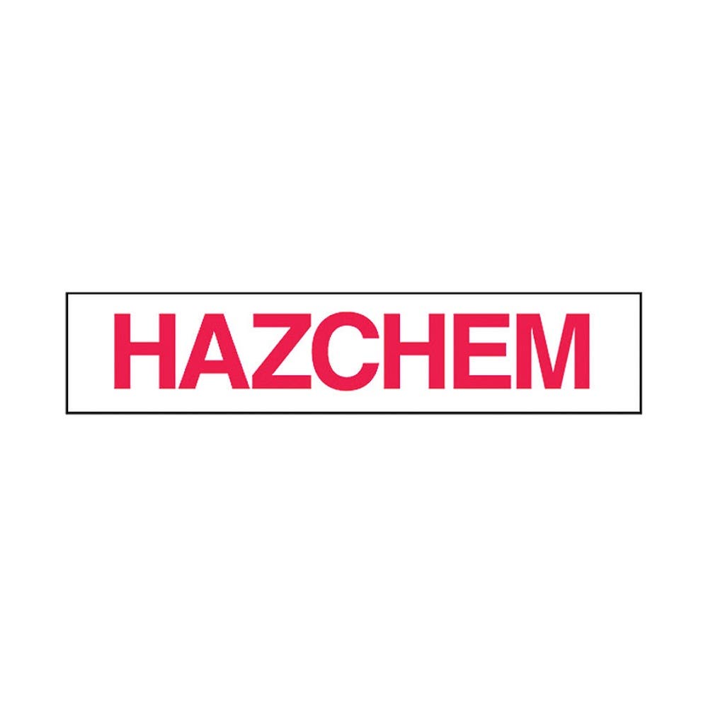 Sign HAZCHEM 600 X 125mm Poly 90031537 833622