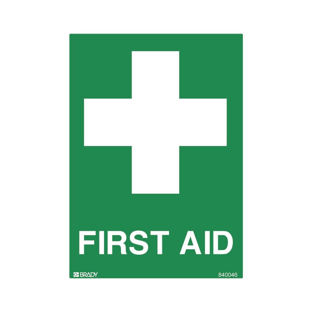 Sticker FIRST AID 125 x 90mm Pk 5 90031871 840046
