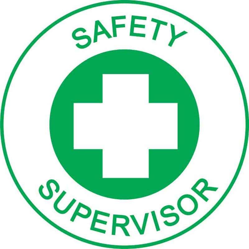 Decal 52mm Hard Hat Self Adhesive SAFETY Supervisor 90031887 HHMSSU