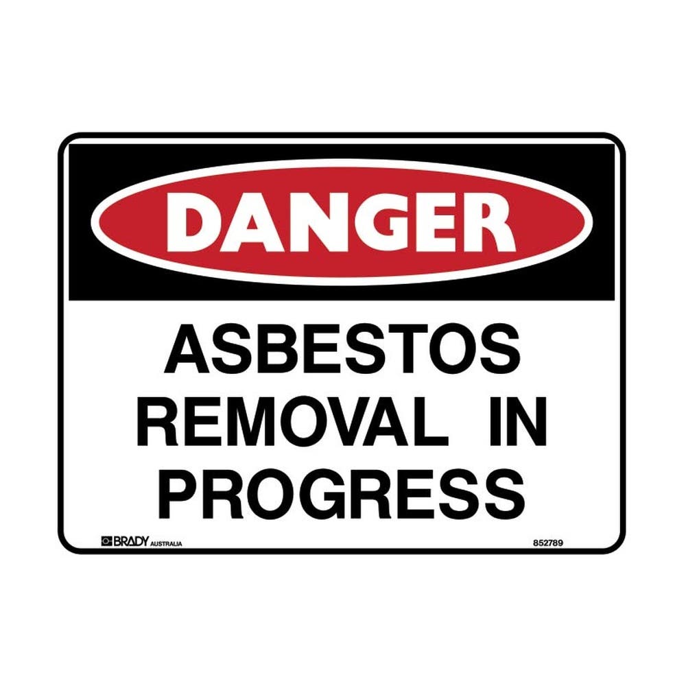 Sign ASBESTOS REMOVAL IN PROGRESS 600 x 450mm Corflute 90038150 830016
