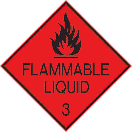 Diamond FLAMMABLE LIQUID 3 Sign 270 x 270mm Poly 251499 HLTM103P