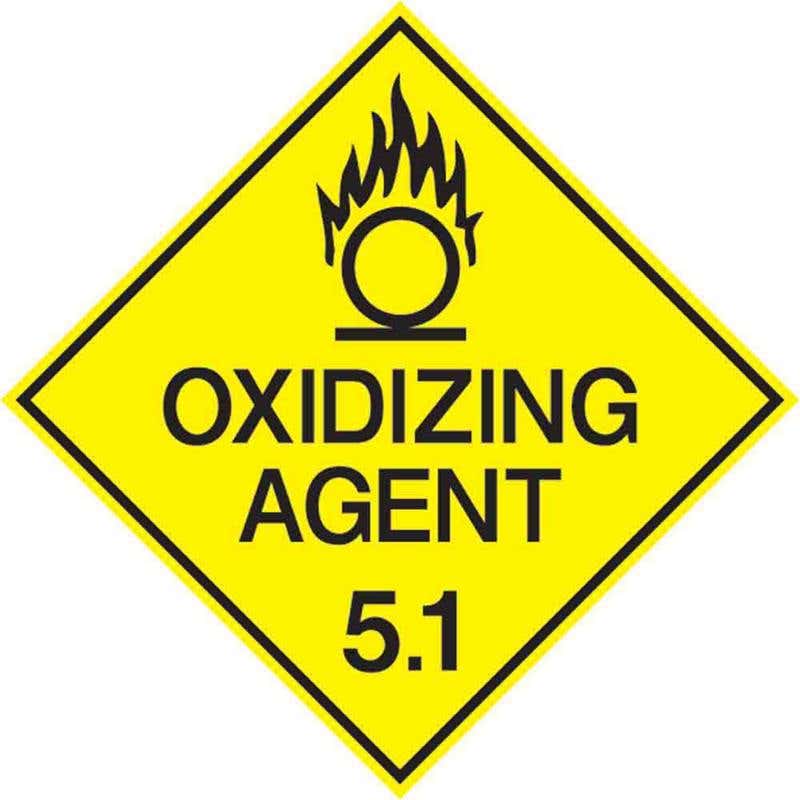 Sign OXIDIZING AGENT Colourbond 300 x 300mm 90038341 DGOXA3030M