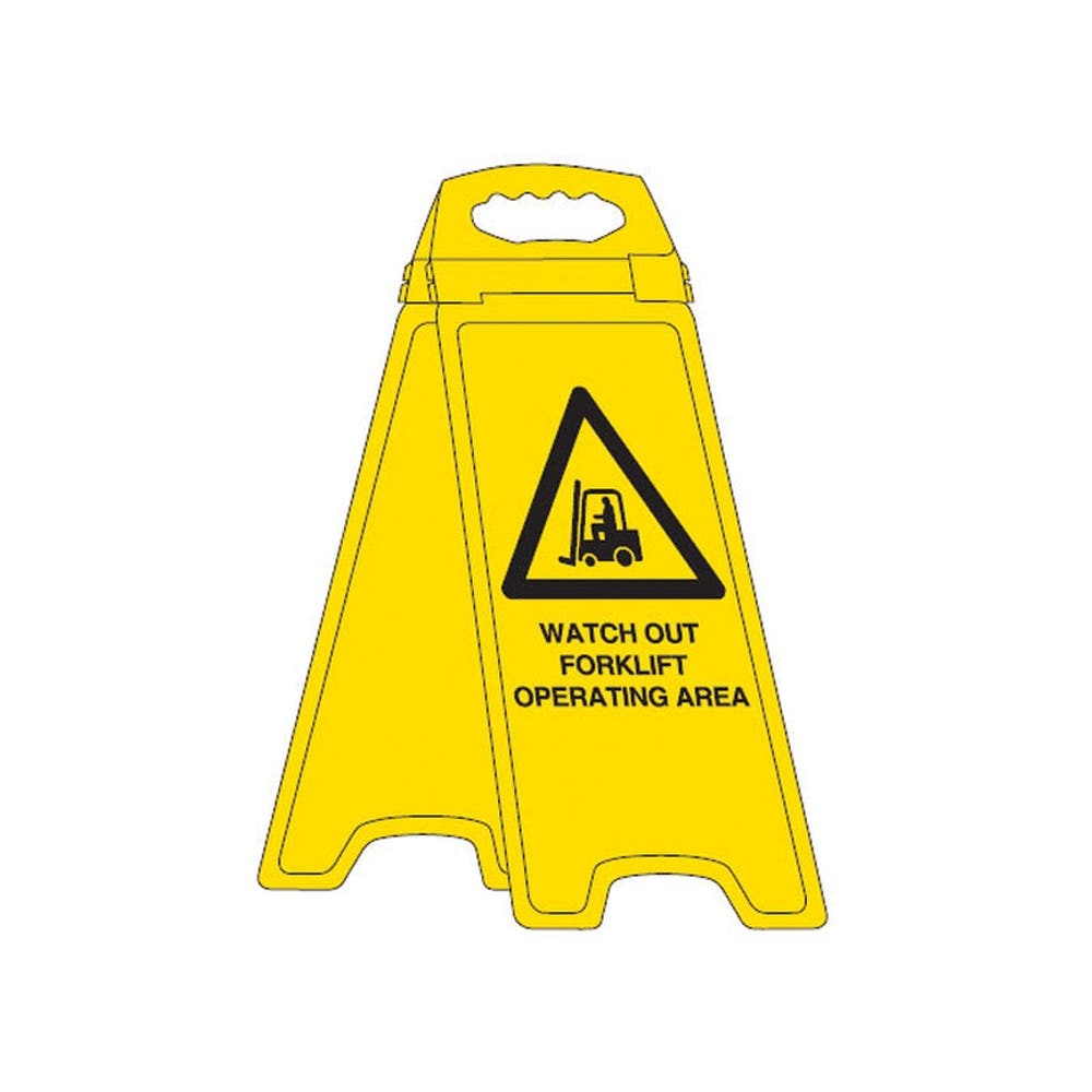 Sign WATCH OUT FORKLIFT OPERATING 670mm Yellow 90038377 850283