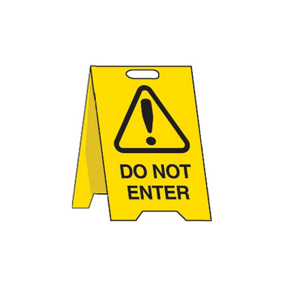 Sign DO NOT ENTER Stand 300 x 500mm Yellow 90038387 839004