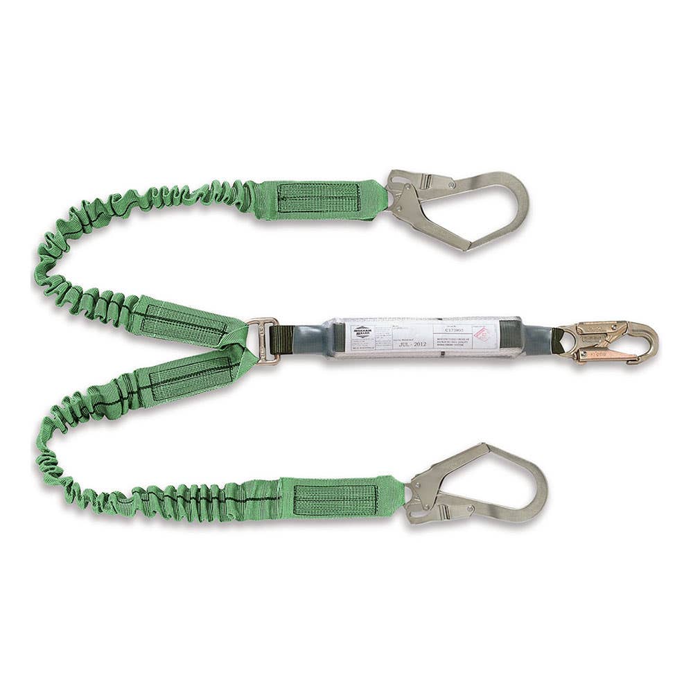 Lanyard Webbing Elasticated Twin Snap & Scaffold Hooks 2m Miller 90040299 LD18SEC2.0