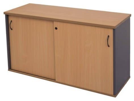Rapid Worker Credenza 1200X450X725 Lockable Beech/Ironstone 9005113 CMZ1245 B/I