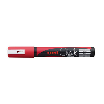 Uniball PWE5 Liquid Chalk Marker Bullet Point 2.5mm Red_9005780_PWE5MR