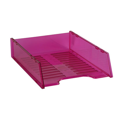 Italplast Multi Fit Document I60 Tray A4 Tinted Pink_9006609_24731