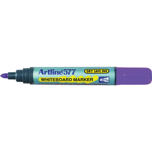 Artline 577 Whiteboard Marker Bullet Point 3mm Box 12 Purple_9006869_157706