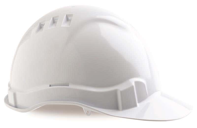 Hard Hat  White Logo FLANCO  2 Colour Front 249980 HHV6-W-FLANCO