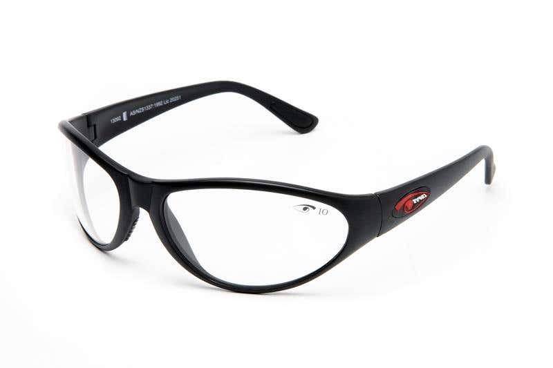 Glasses Matt Black Frame Clear Lens Med Impact Yagan Eyres 90080209 412-M1-CL
