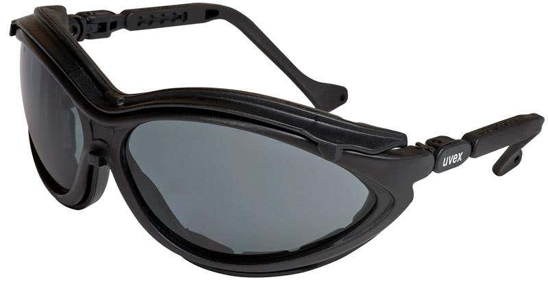 Glasses Grey Lens Black Frame Vented Guard Anti Fog 90080213 9188-266