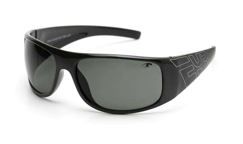 Glasses Grey Polarx Lens Shiny Black Frame Low Impact xccess Eyres 90080493 614-S1-PG