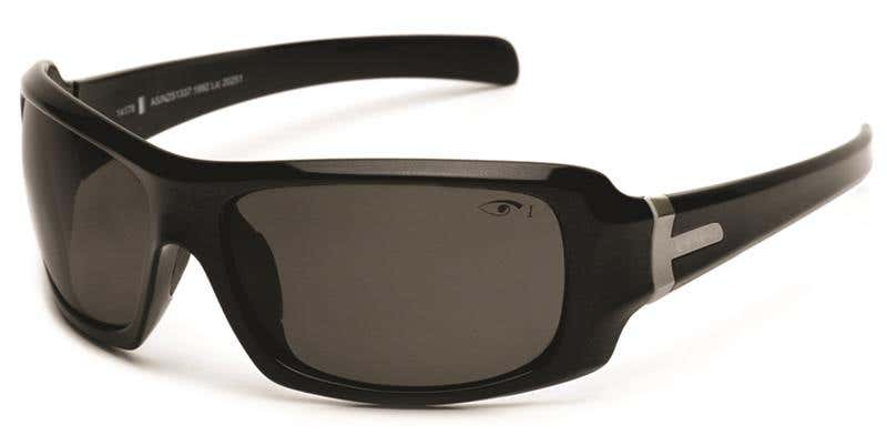 Glasses Silver Flash Grey Lens Sapphire Black Frame Med Impact Hotrod Eyres 90080548 622-SB-FS