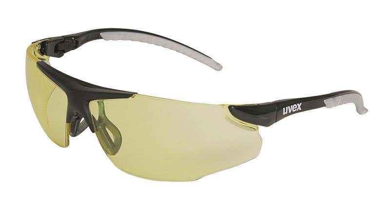 Glasses Amber Lens Black Silver Frame Anti Fog Sprint 90080559 9101-041