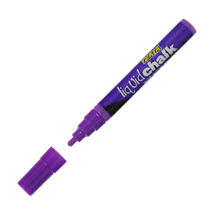 Texta Liquid Chalk Marker Wet Wipe Bullet Point 4.5mm Purple_9008787_388150
