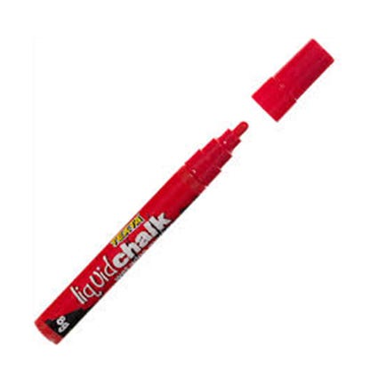 Texta Liquid Chalk Marker Wet Wipe Bullet Point 4.5mm Red 9008788 388170