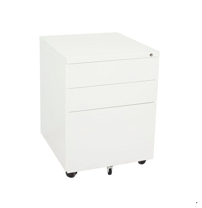 Rapid Mobile Pedestal Metal 2 Drawer/1 File Lockable White China_9009725_GMP3 WC