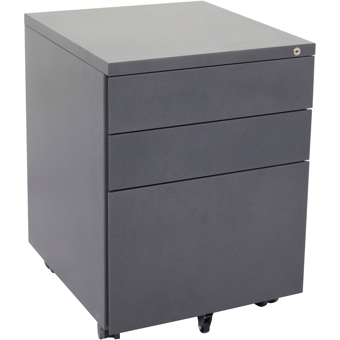 Rapid Mobile Pedestal Metal 2 Drawer/1 File Lockable Graphite Ripple_9010130_GMP3 GR