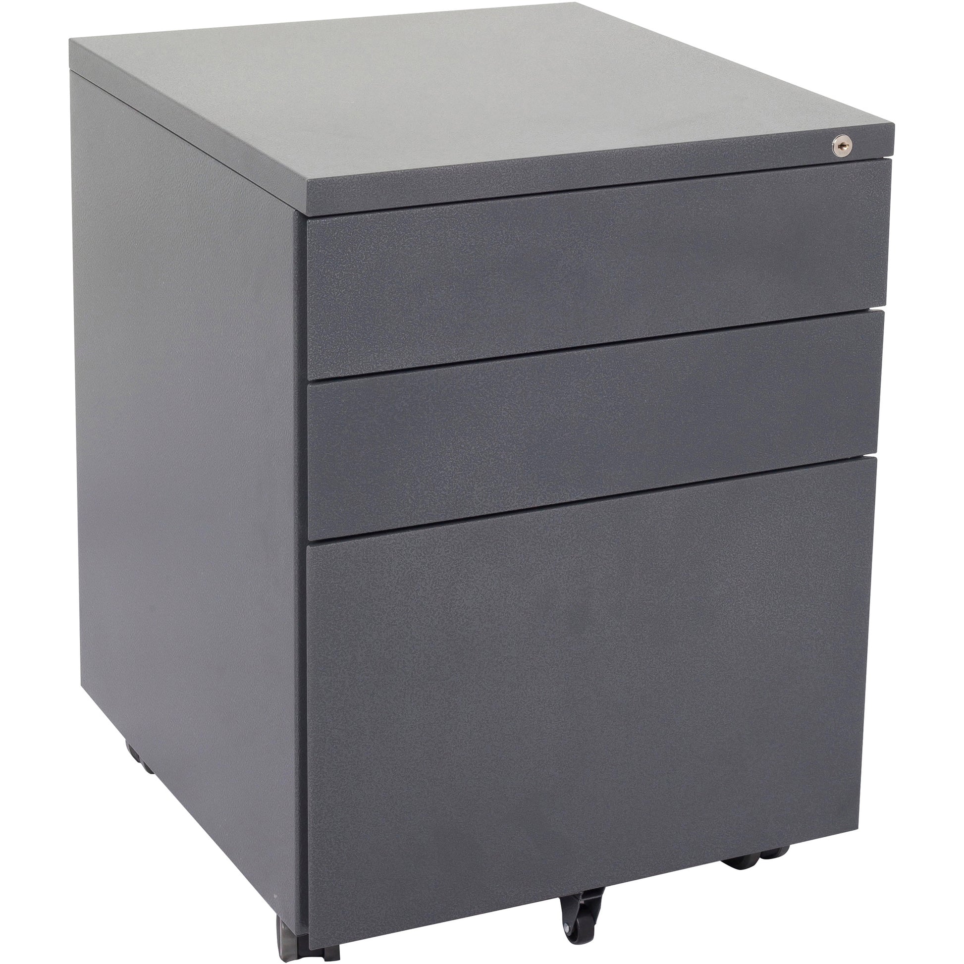 Rapid Mobile Pedestal Metal 2 Drawer/1 File Lockable Graphite Ripple_9010130_GMP3 GR