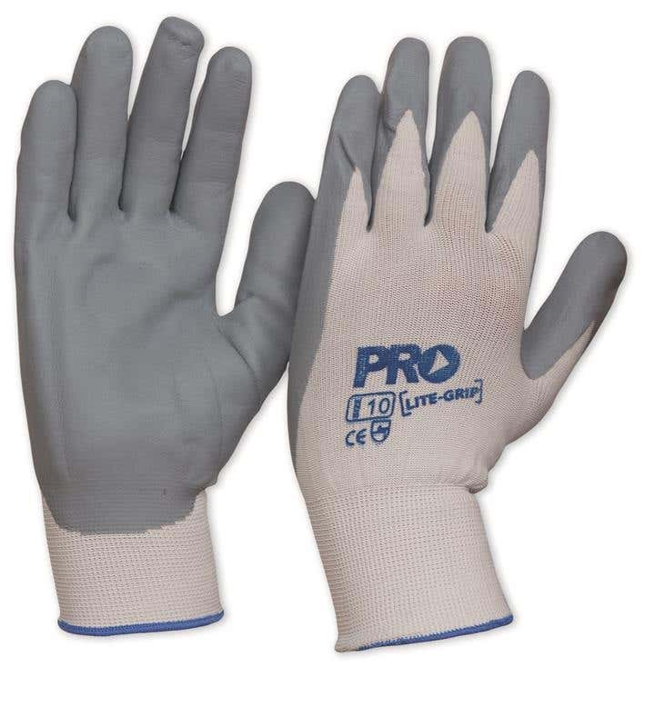 Gloves Lite Grip Nitrile Foam Coated On Nylon Size 10 ProChoice 90110004 NNF10