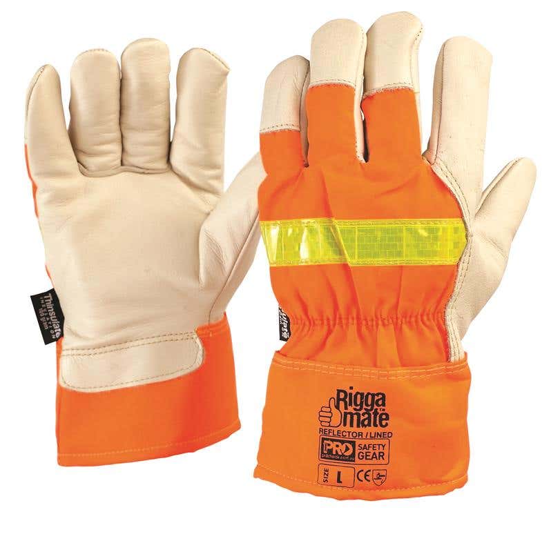 Gloves Riggers Reflector Lined Fits All Riggamate ProChoice 90110072 CGRTL