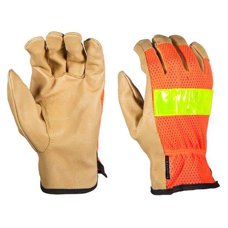 Gloves Riggers Western Leather Hi Vis Medium Elliotts 90110122 500WRHVM