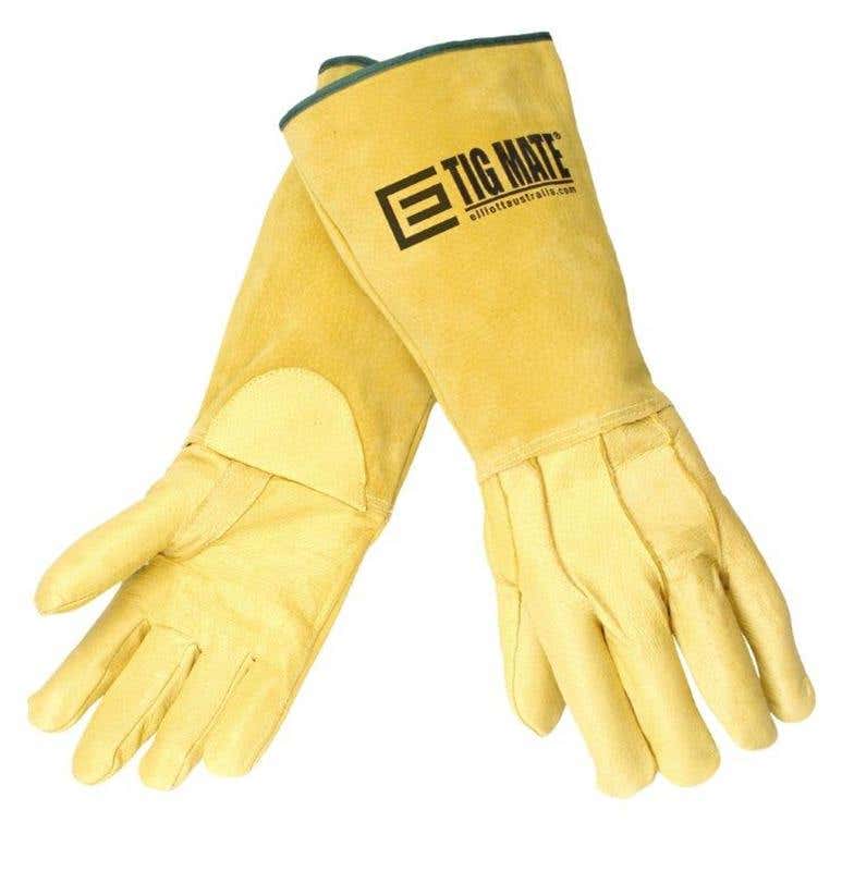 TigMate&reg; XT Soft Touch Leather TIG Welding Gloves Long Cuff Large 90110292 TIG16L