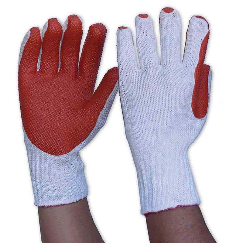 Gloves Poly/Cotton Red Latex Coating Large ProChoice 90118106 342LAT