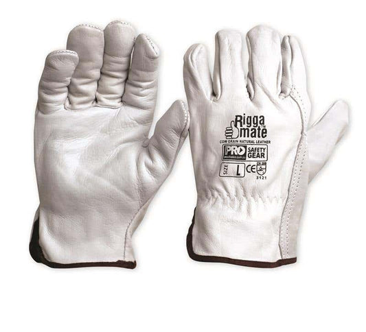Gloves Riggers Natural Cow Palm/Split Back XL Riggamate Prochoice 236154 CGL41NSBXL