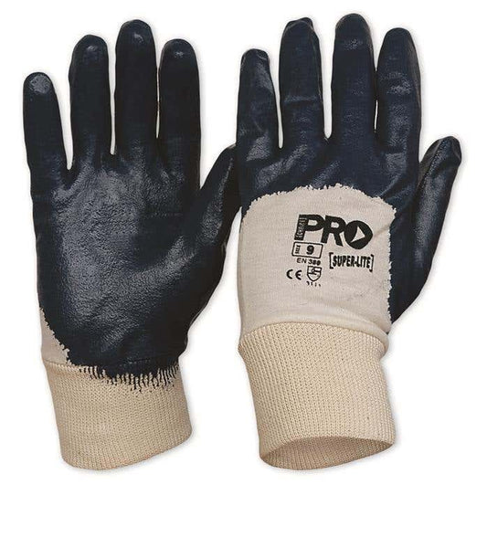 Gloves Nitrile 3/4 Dipped SuperLite Blue NBRB NBRB
