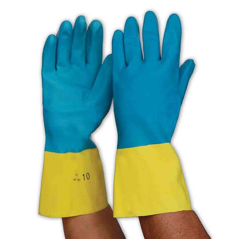 Gloves Latex Blue Neoprene Palm Over Yellow 2XL ProChoice 90118174 NEOYB2XL