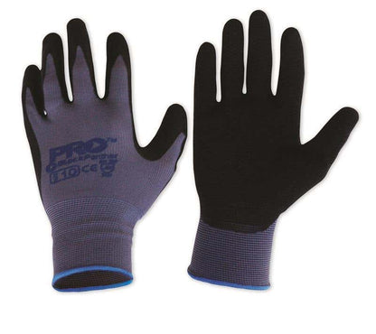 Gloves Black Panther Nylon Latex Dip Size 10 ProChoice 90118278 LN10