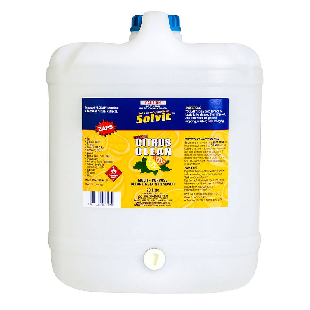 Surface Cleaner Organic Citrus Clean 20L Solvit 90128005 260T