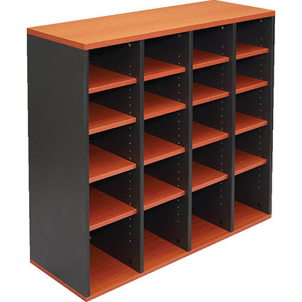 Rapid Pigeon Hole Unit 1040Wx380D Cherry/Ironstone_9012812_PH20 C/I