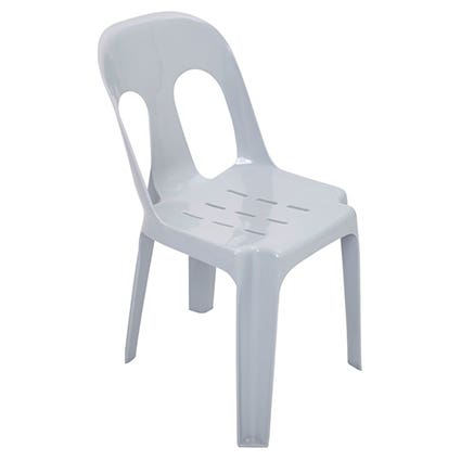 Rapid Chair Pipee Heavy Duty Plastic Polyproylene Grey 9012947 PIPPEE GREY