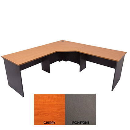 Rapid Workstation 1800X1800X600 3 Piece Cherry/Ironstone_9012951_RWCWS1818 C/I