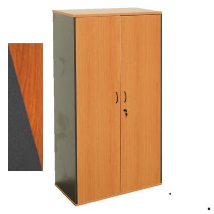 Rapid Stationery Cupboard 1800X900X450 Cherry/Ironstone 9012968 CSC2FD C/I