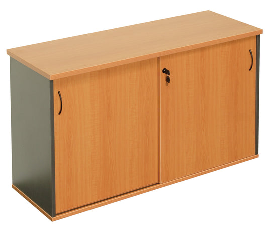 Rapid Worker Credenza 1500X450X730 Lockable Cherry/Ironstone_9012971_CMZ1545 C/I