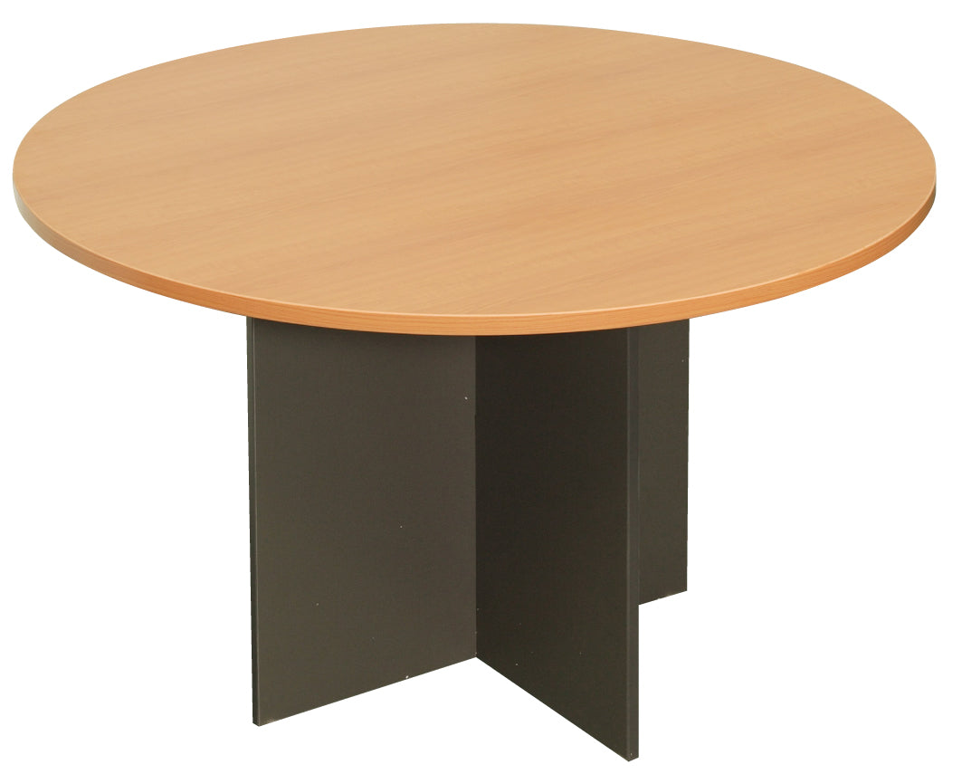 Rapid Table Round Meeting 900Mm Cherry/Ironstone_9012976_CRM9 C/I
