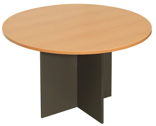 Rapid Table Round Meeting 900Mm Cherry/Ironstone_9012976_CRM9 C/I