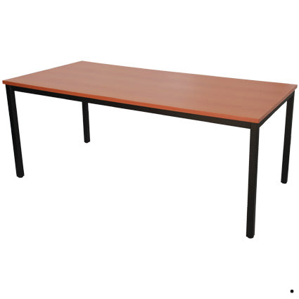 Rapid Meeting Table Steel Frame 1500wx750dx730mm Black Legs Cherry/Black_9012980_SFT1575 C_NLA