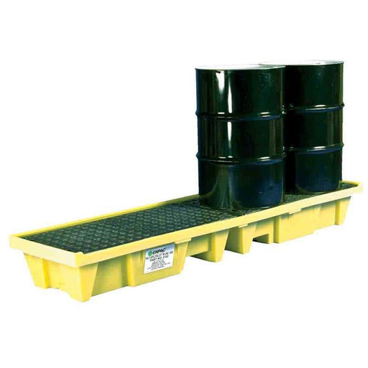 Bund 4 Drum Spill Pallet Poly Slimline 3000 90130015 5102-YE-D