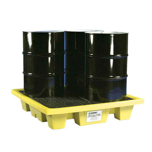 Bund 4 Drum Spill Pallet Poly Slimline 6000 90130016 5400-YE-D