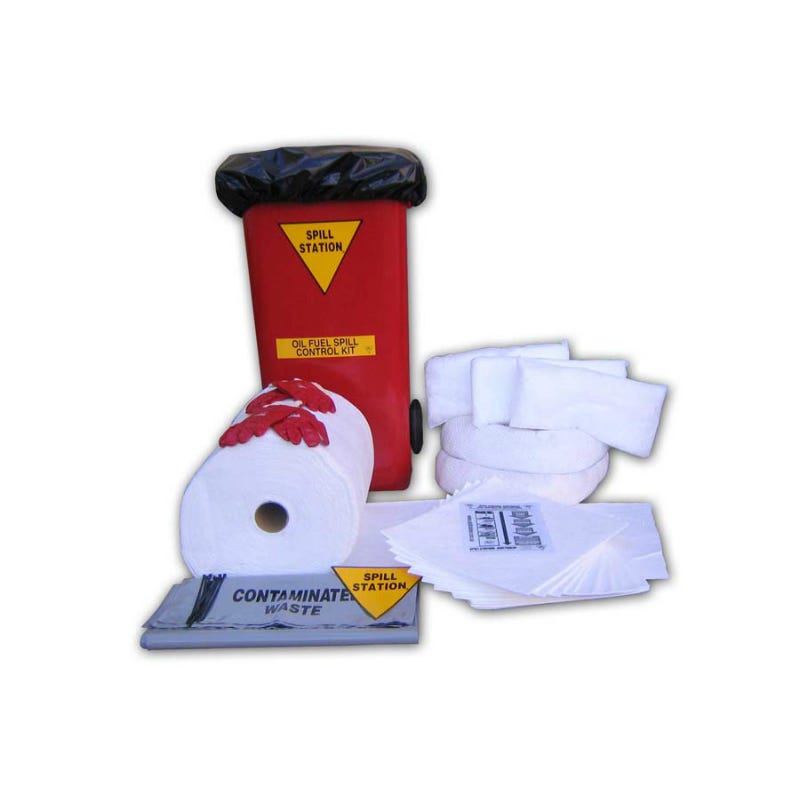 Spill Kit Oil & Fuel Wheelie Bin Yellow 240L TSS240OF Spill Station 90138153 SCKW260Y
