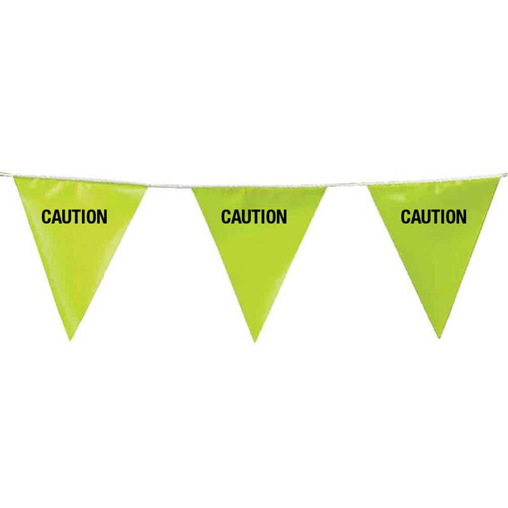 Bunting Flag Fluoro Yellow CAUTION 30m 90160141 BUNT-YEL-CAU