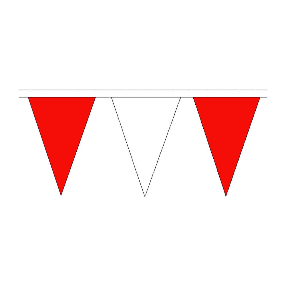Safety Bunting Flag Red/White 30m 90160254 BUNT-R-W
